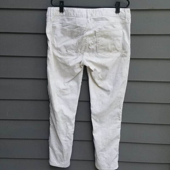 Gap 1959 Always Skinny Off white on Off white floral Jeans size 30 - Picture 5 of 9